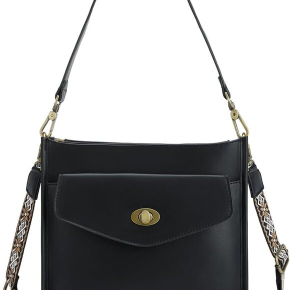 Crossbody Bags for Women Trendy Vegan Leather Shoulder Bag Hobo Purses Handbags - Picture 7 of 8